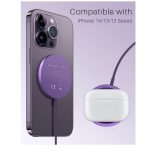 15W Apple Mag Safe Magnetic Wireless Charger Purple