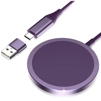 15W Apple Mag Safe Magnetic Wireless Charger Purple