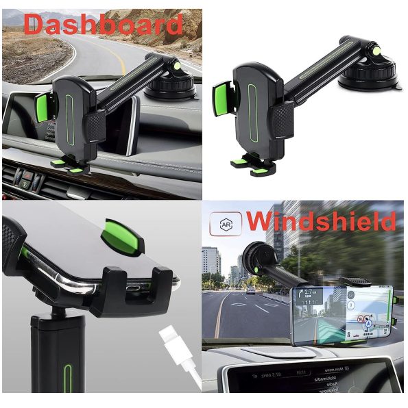 360 Freespin Universal Dashboard Windshield Cradle Long Neck