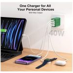 40W Fast Charging Brick 4Port QCPD Type C Green