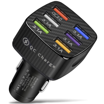 6 USB Multi Port QC 3.0 and 3.1A Fast Car Charger