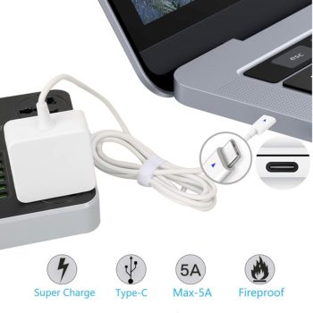 65W All In One USB C Type C Power Supply Adapter White 2