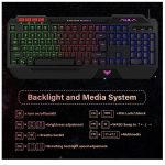 AULA Rainbow LED Backlit Gaming Keyboard Mouse Headset and Mousepad Combo USB Wired Bundle for PC