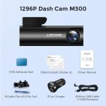 AZDOME M300 1296P Dash Cam with APP Control