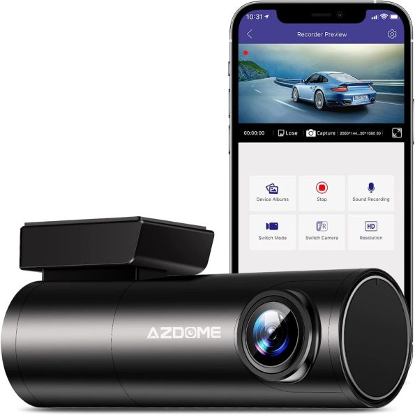 AZDOME M300 1296P Dash Cam with APP Control