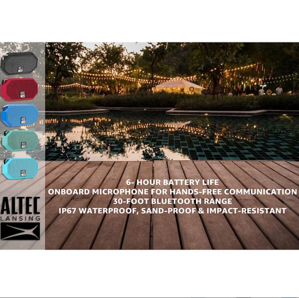 Altec Lansing Mini H2O Waterproof Bluetooth Speaker Red 4