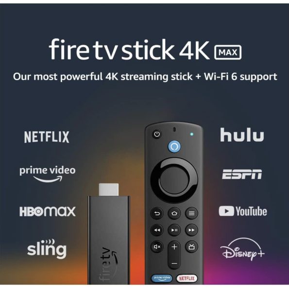 Amazon Fire TV Stick 4K Max streaming device Wi Fi 6 Alexa Voice Remote includes TV controls 1