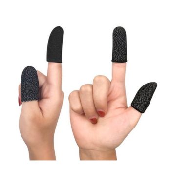 Anti Sweat Game Controller Finger Thumb Sleeve Black