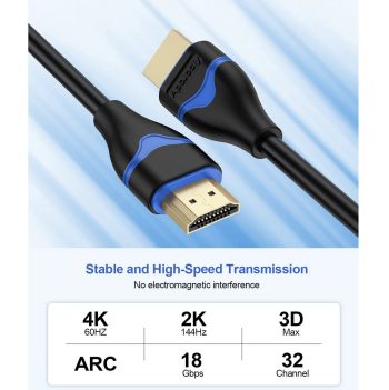 ApoJodly High Speed 4K HDMI to HDMI Cable 6.6FT