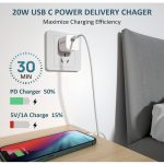 Apple MFi Certified 20W Type C Wall Charger with 4ft USB C to Lightning Cable 1