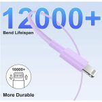 Apple MFi Certified USB C to Lightning Cable Basic 6 FT Purple
