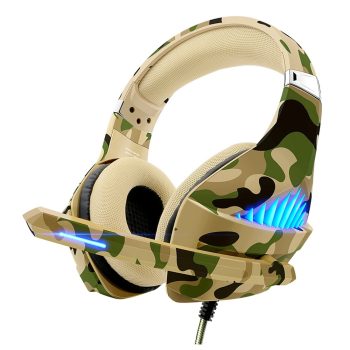 Beexcellent GM500 Universal Gaming Headset with Noise Cancelling Over Ear Stereo Bass Surround Sound Green Camo