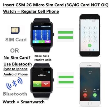 CNPGD 1.54 Inch Screen Smart Watch Black Silicone Strap