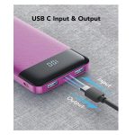 Charmast-Slim-Portable-Charger-USB-C-3A-Fast-Charging-10400mAh-with-LED-Display-Pink