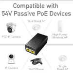 Cudy 54V 24 Watts Passive Gigabit PoE Injector