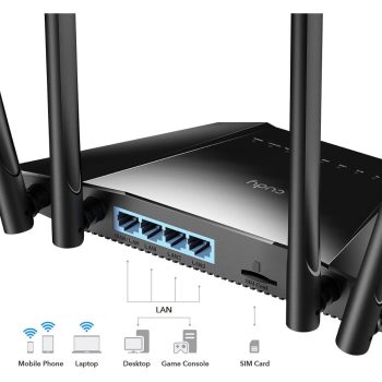 Cudy N300 WiFi Unlocked 4G LTE Modem Router with SIM Card Slot %E2%80%93 EC25 AFX Qualcomm Chipset 5dBi High Gain Antennas FDD DDNS VPN Cloudflare Support 2