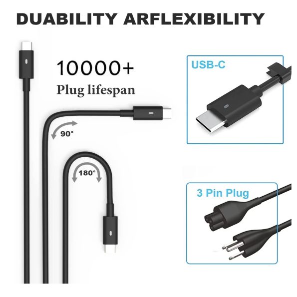 Dell Compatible 45W USB C Type C Laptop Charger