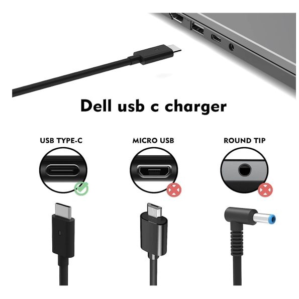 Dell Compatible 45W USB C Type C Laptop Charger 1