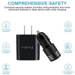 Dual Port 38W Car Charger Adapter with LED Light Dual USB 3.0