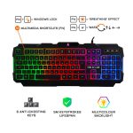G LAB Combo Argon E 4 in 1 Gaming Bundle Backlit QWERTY Gamer Keyboard 3200 DPI Gamer Mouse Gaming Headset Non Slip Mouse Pad