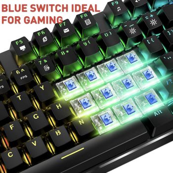 Havit Wired Mechanical Gaming Keyboard and Mouse Combo 104 RGB Keys Black 3 1