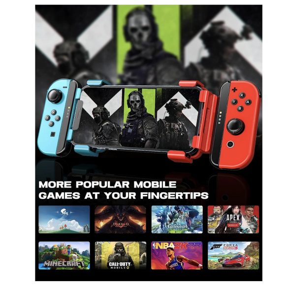 Joso Switch Joy Con Grip Holder with Cell Phone Mount 2