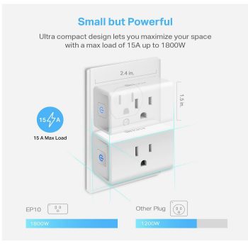 Kasa-Smart-Plug-Ultra-Mini-15A-Smart-Home-Wi-Fi-Outlet-White