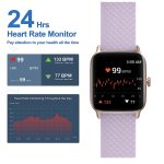 LIVIKEY Smart Fitness Tracker with Heart Rate Monitor Blood Oxygen Sleep Tracking 41mm Lavender