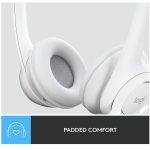 Logitech H390 Wired Headset Noise Cancelling Microphone USB In Line Controls White