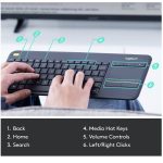 Logitech K400 Plus Wireless Touch BT Keyboard with Built in Touchpad