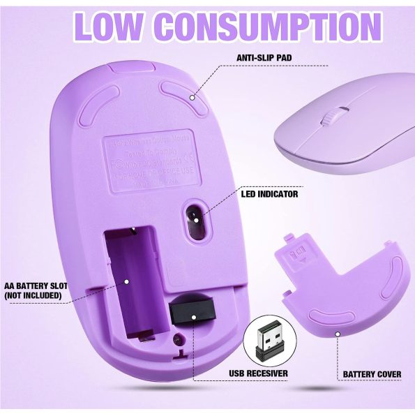 Low-Profile-1000-DPI-Wireless-Optical-Computer-Mouse-with-USB-Receiver-Lavender-3