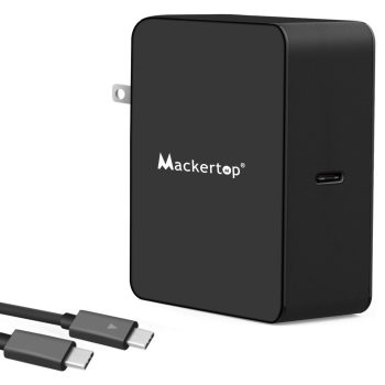 Mackertop Replacement 65W61W USB C Power Adapter Charger for Type C Devices Black