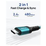 Nylon-Braided-Micro-USB-Charging-Cable-Blue-Black