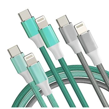 Nylon Braided USB C to Lightning Cable Apple MFi Certified