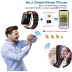 Padgene-DZ09-Touchscreen-Bluetooth-Smartwatch-Brown-Rose-Gold