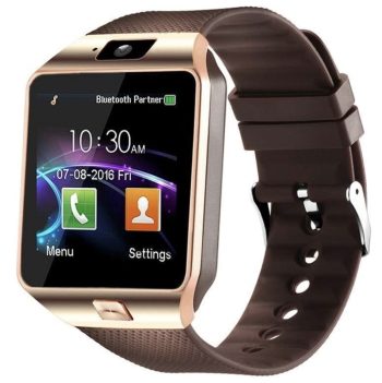 Padgene-DZ09-Touchscreen-Bluetooth-Smartwatch-Brown-Rose-Gold