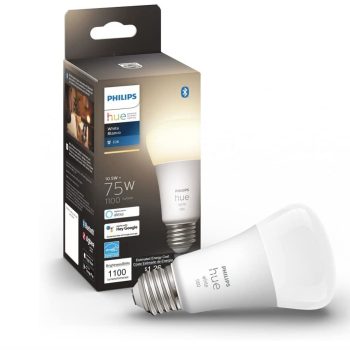 Philips-Hue-White-A19-Medium-Lumen-Smart-Bulb-1100-Lumens-Bluetooth-Zigbee-Compatible