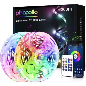 Phopollo-200-FT-BLUETOOTH-24V-Led-Strip-Lights-App-Control-with-Music-Sync-and-Color-Changing-2Pcs-100ft-each