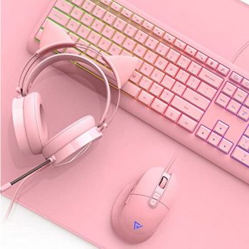 Pink-Gaming-Keyboard-Set