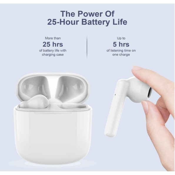 True Wireless Mini BT 5.0 Earbuds with Touch Control White