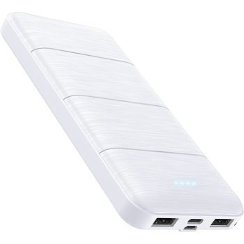 UYAYOHU Portable Charger Power Bank %E2%80%93 15000mAh Dual USB Output 5V 3.1A Fast Charging %E2%80%93 White