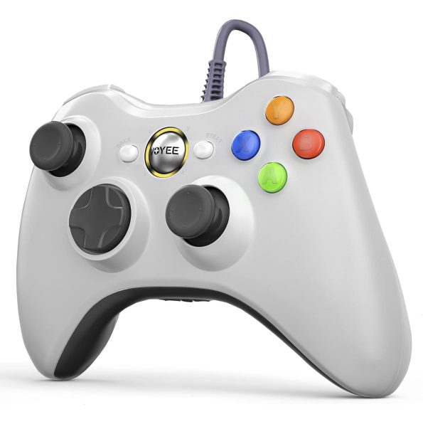 Voyee-Xbox-360-PC-Compatible-Wired-Controller-White-