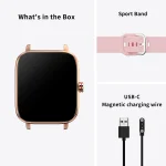 Waterproof Fitness Tracker %E2%80%93 Smart Watch %E2%80%93 Rose Gold Pink %E2%80%93 Silicone Band %E2%80%93 1.7 Inch Full Touch Screen Rose Face