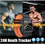 XIDAJIE 1.8 Inch Smart Fitness Tracker Black Orange