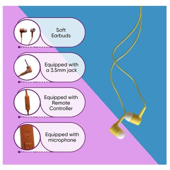 Assorted Wired Jelly Earbus with Mic 1