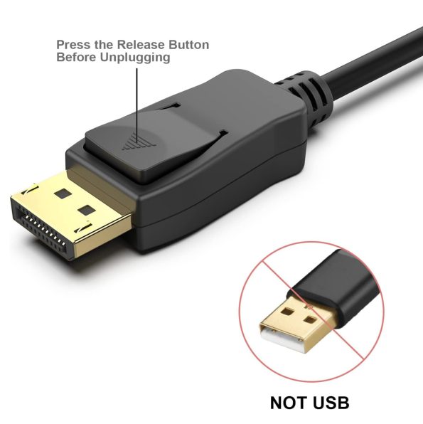 Gold Plated DisplayPort to HDMI Cable 6 Feet