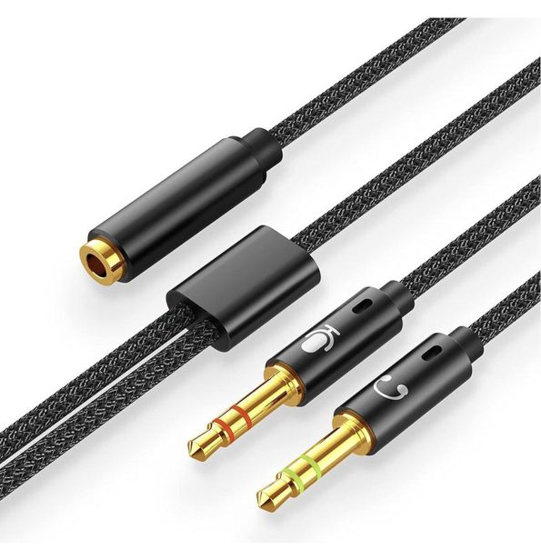 Headphone Splitter Cable 3.5mm Female to 2x Male