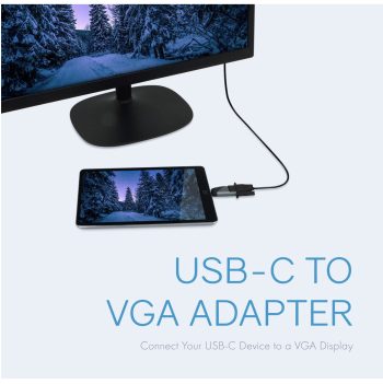 Realm USB C to VGA Adapter Black RLMH12BK