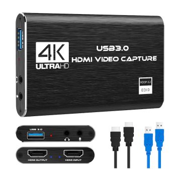 Rybozen 4K Audio Video Capture Card USB 3.0 Full HD 1080P for Game Recording and Live Stream Broadcasting