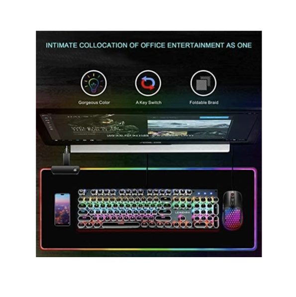 XL RGB Led Mousepad %E2%80%8E31.5 x 12 x 0.3 inches 3